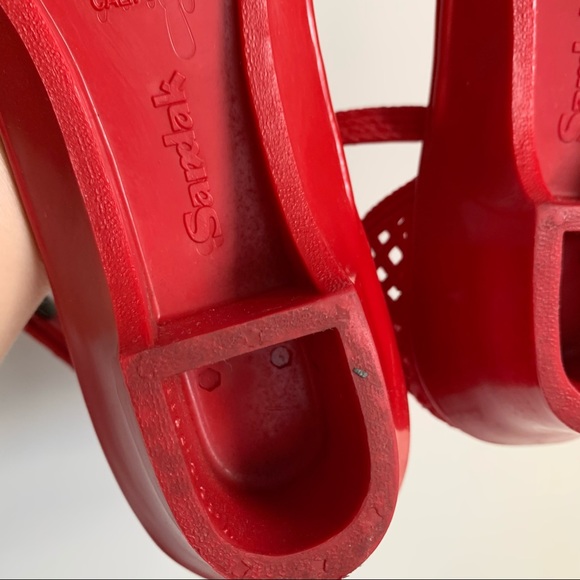 Sandak Sandals Size 10.5 Red Jelly Vintage 1970’s California Deadstock New W Box - Picture 11 of 11